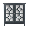 Meuble haut de salle de bain à double porte, finition miroir, gris anthracite, Firwood