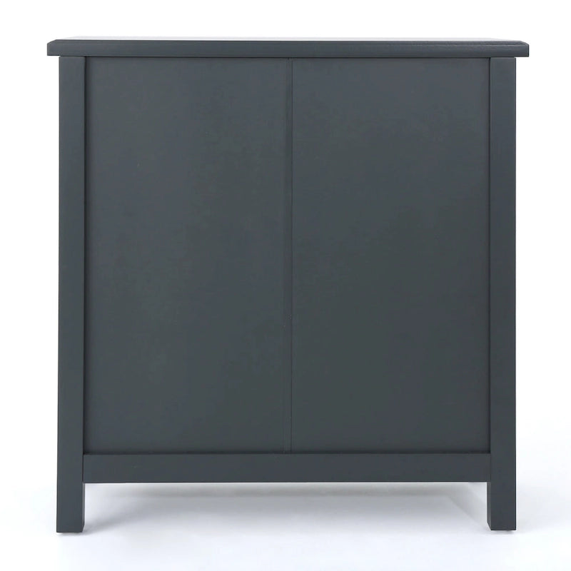 Meuble haut de salle de bain à double porte, finition miroir, gris anthracite, Firwood