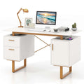51 Bureau à domicile avec plateau flottant et deux tiroirs