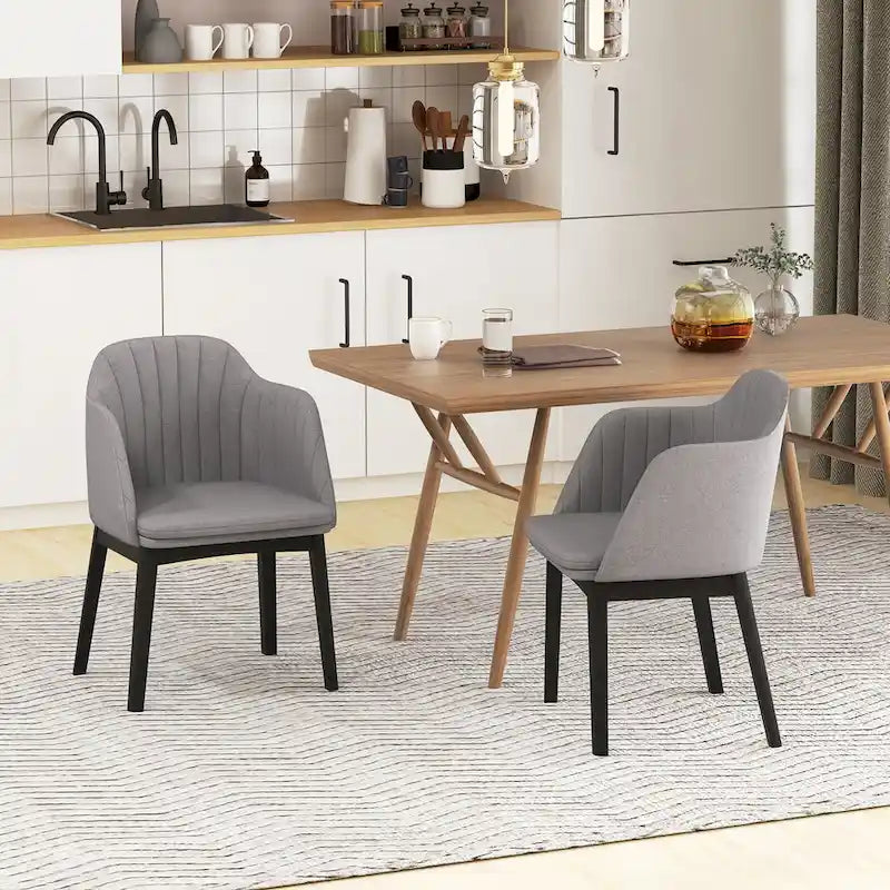 Chaises de salle à manger modernes avec revêtement en velours