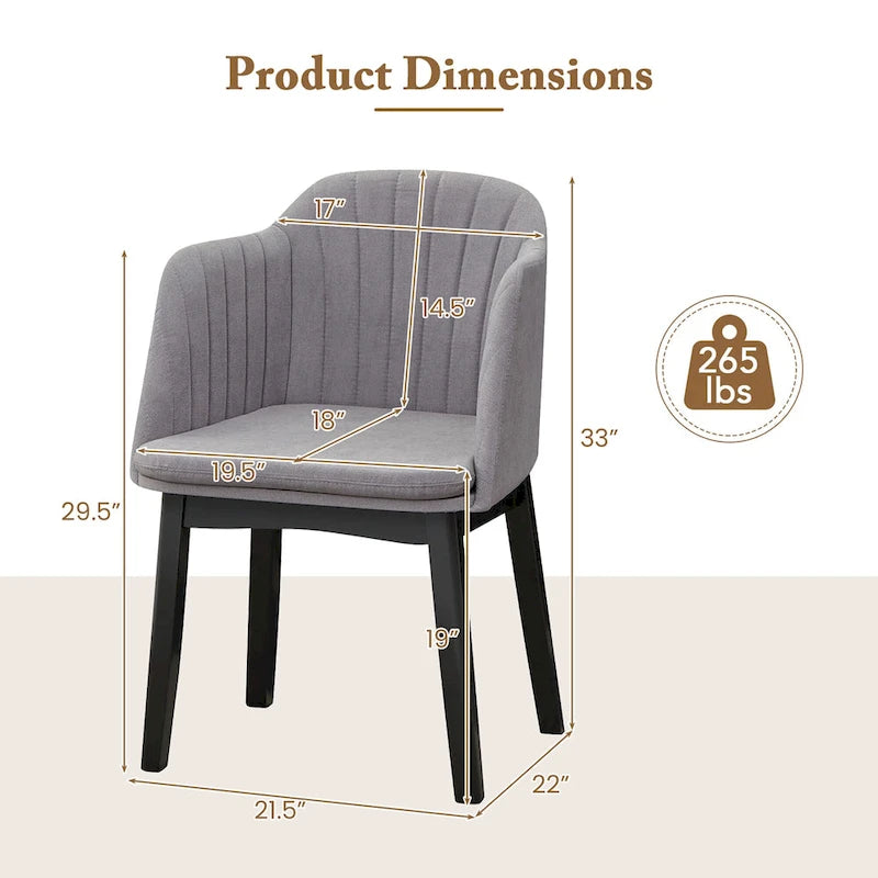 Chaises de salle à manger modernes avec revêtement en velours