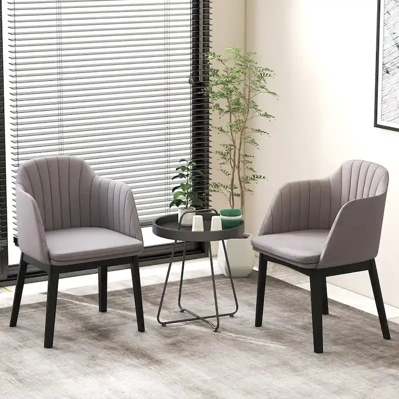 Chaises de salle à manger modernes avec revêtement en velours
