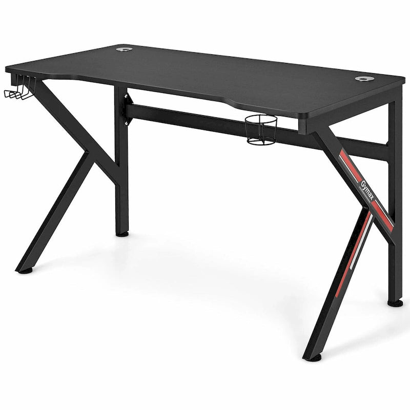 48 Bureau gaming en forme de K avec porte-gobelet et