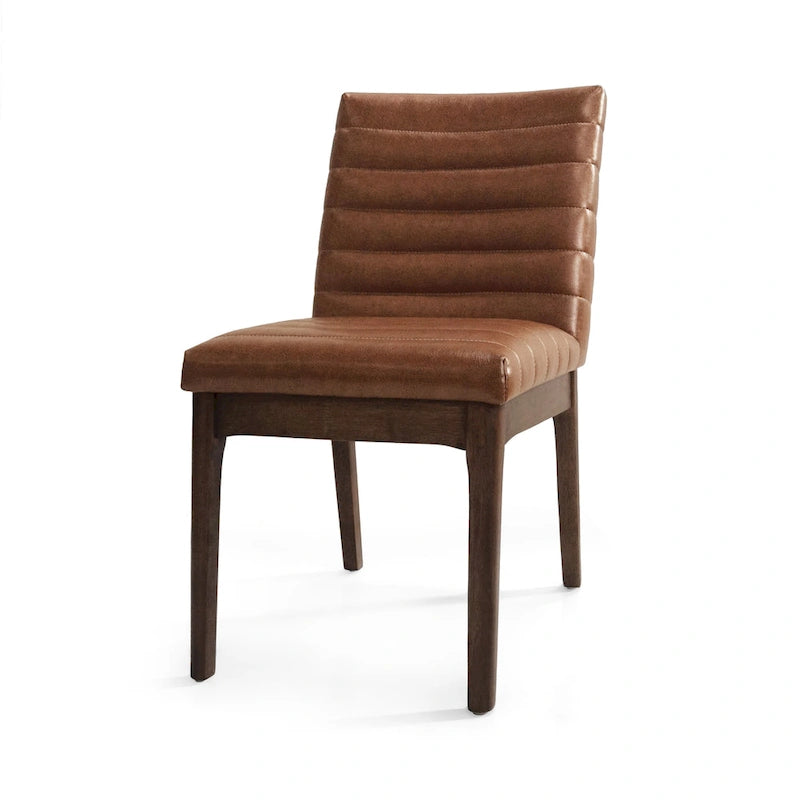 Chaises de salle à manger capitonnées élégantes avec pieds en caoutchouc, lot de 2, pour une expérience culinaire raffinée