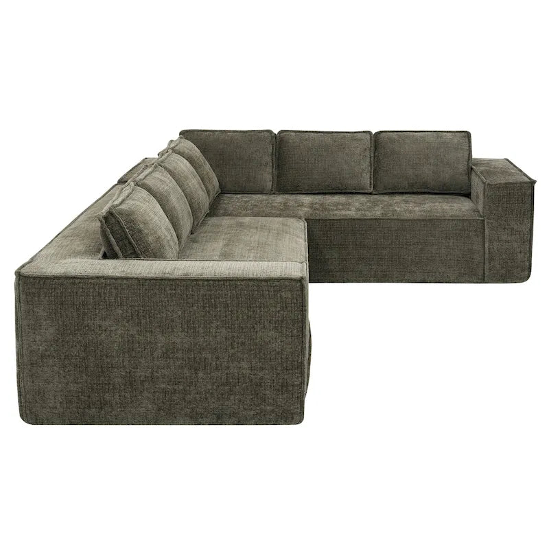 Canapé d'angle modulable en L, Ensemble de canapés Cloud en chenille