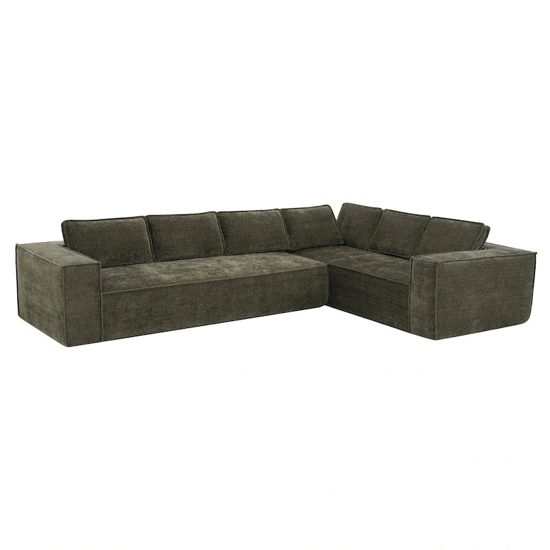 Canapé d'angle modulable en L, Ensemble de canapés Cloud en chenille