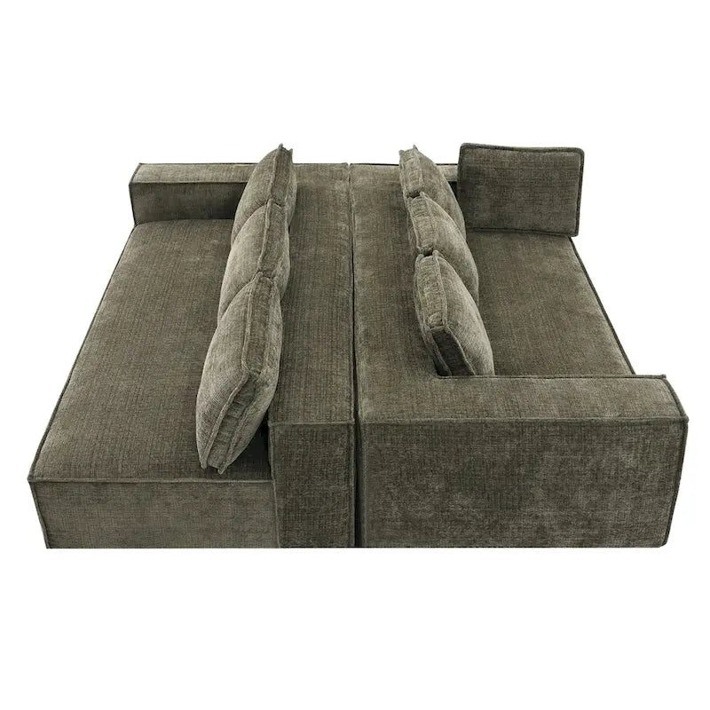 Canapé d'angle modulable en L, Ensemble de canapés Cloud en chenille