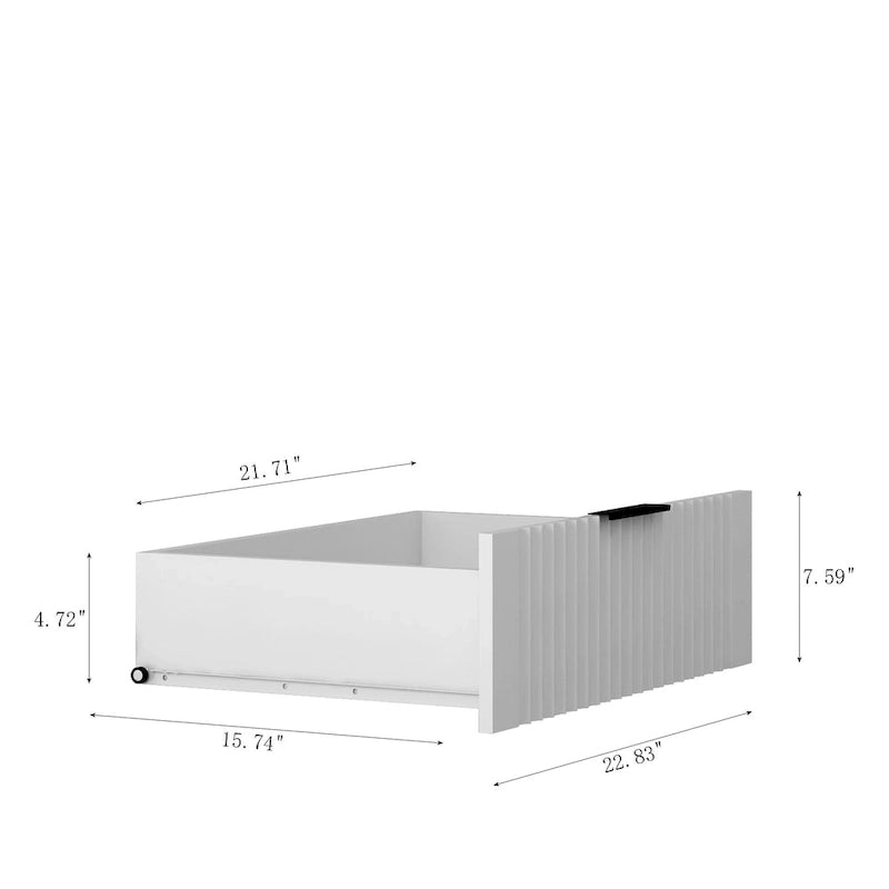 47.24 Armoire Moderne avec Tringle à Vêtements, Tiroirs et Étagères Ouvertes pour Chambre à Coucher