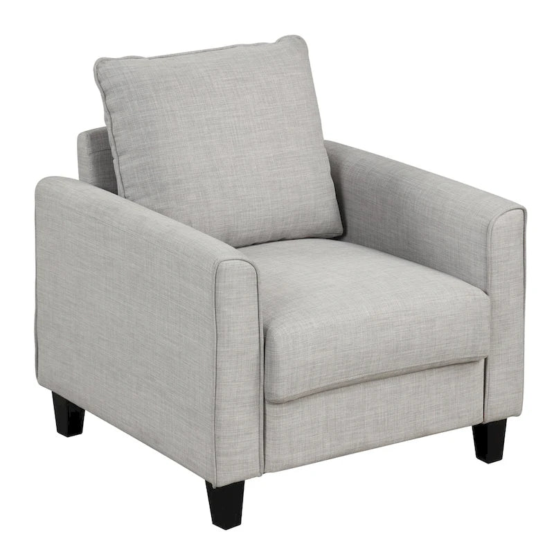 Fauteuil simple en forme de trompette, tapissé