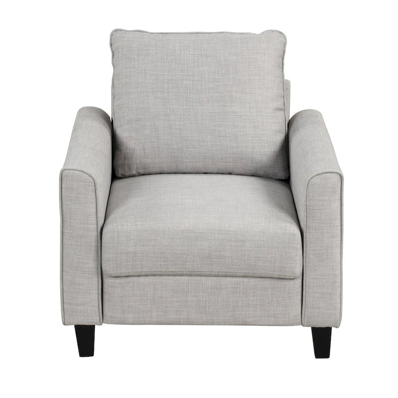 Fauteuil simple en forme de trompette, tapissé