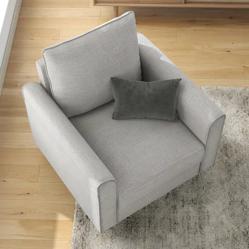 Fauteuil simple en forme de trompette, tapissé