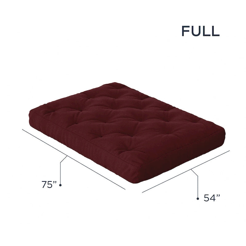 Matelas de futon pleine grandeur en mousse à mémoire de forme et gel