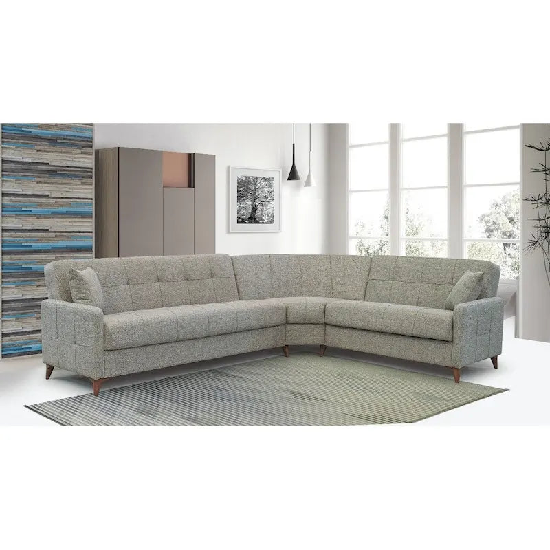 Canapé convertible en tissu avec couchage intégré
