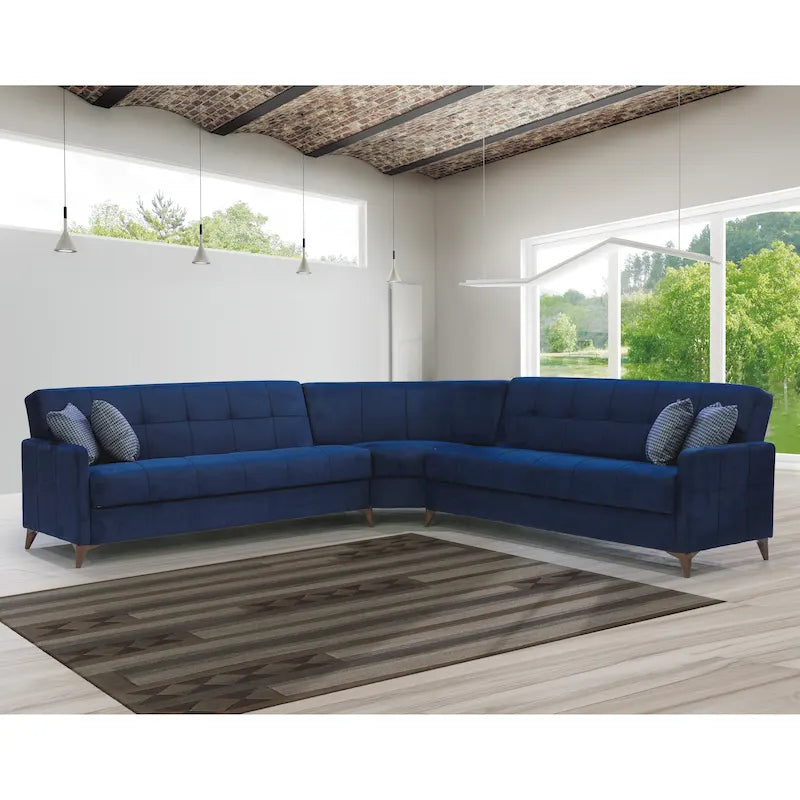 Canapé convertible en tissu avec couchage intégré