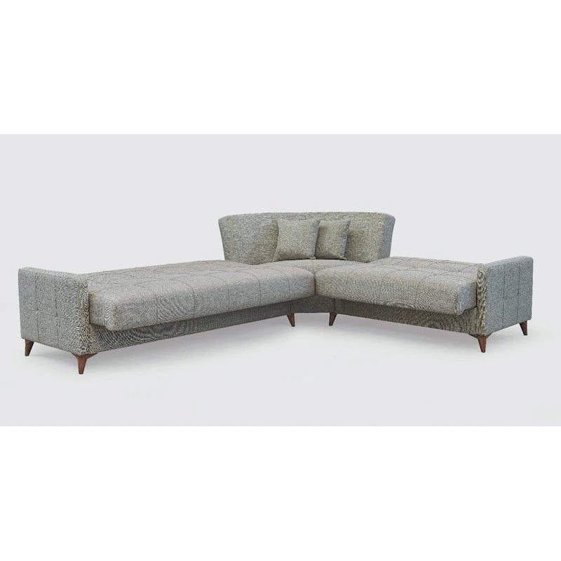 Canapé convertible en tissu avec couchage intégré