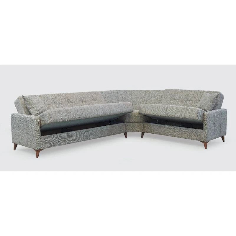 Canapé convertible en tissu avec couchage intégré