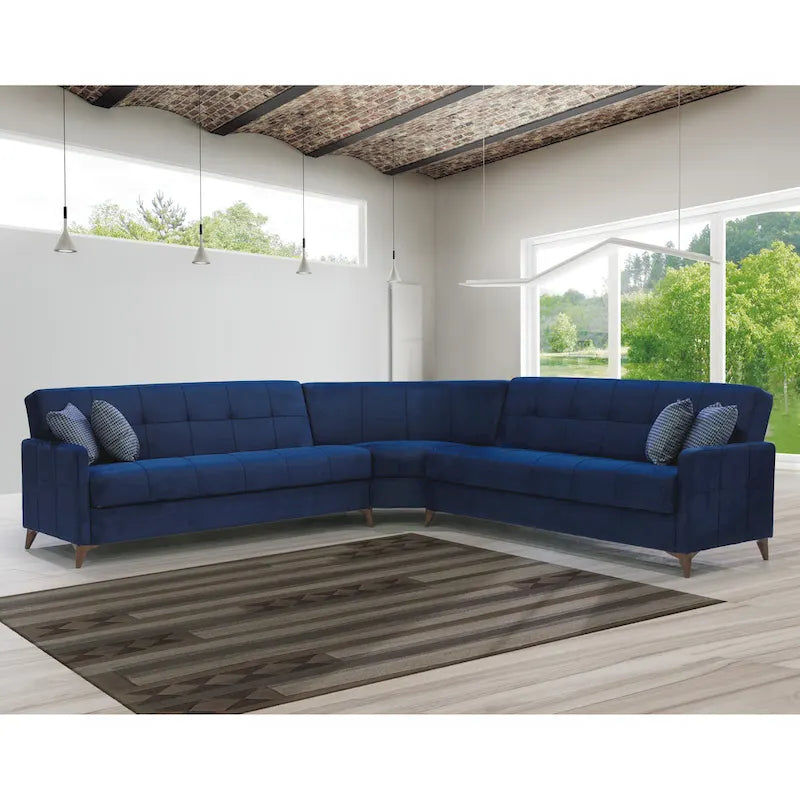 Canapé convertible en tissu avec couchage intégré