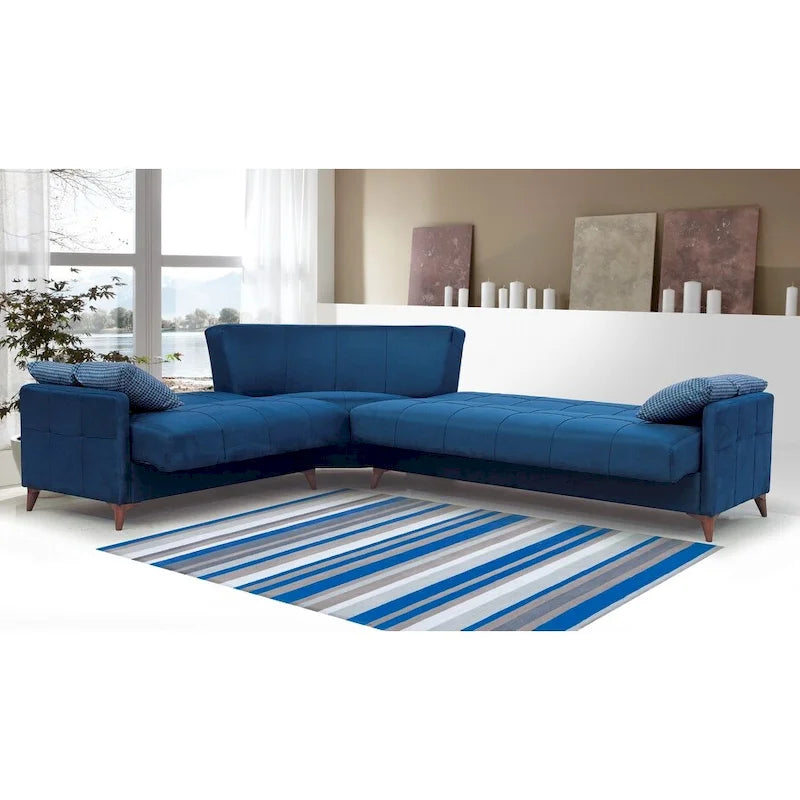 Canapé convertible en tissu avec couchage intégré