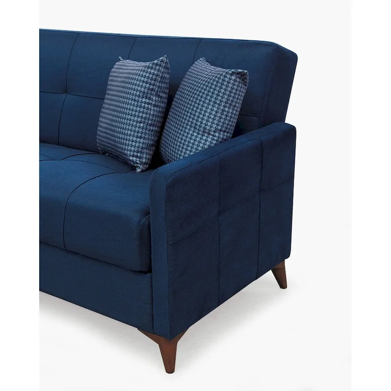 Canapé convertible en tissu avec couchage intégré
