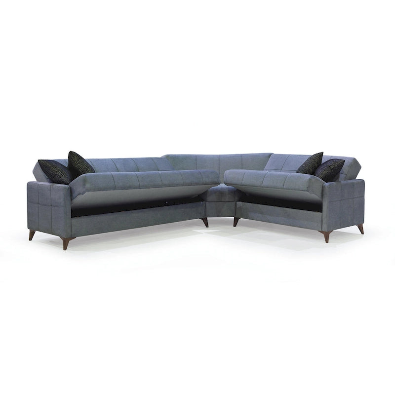 Canapé convertible en tissu avec couchage intégré