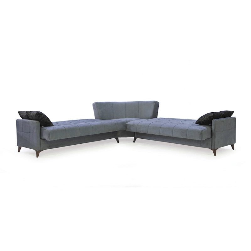Canapé convertible en tissu avec couchage intégré
