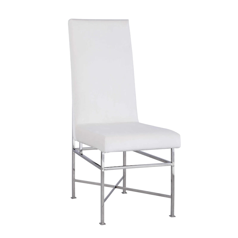 Chaise d'appoint contemporaine Somette avec cadre en acier, ensemble de 2
