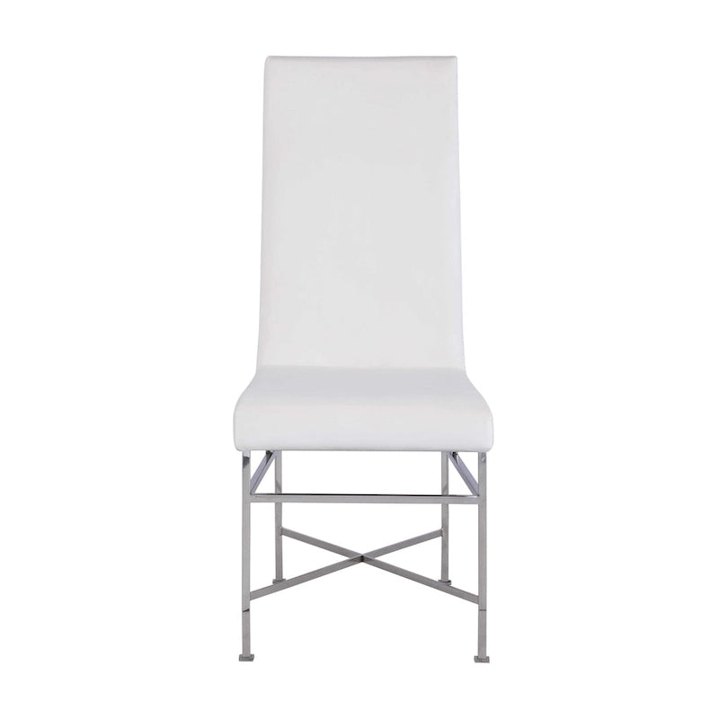 Chaise d'appoint contemporaine Somette avec cadre en acier, ensemble de 2