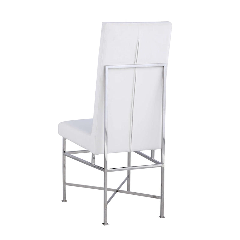 Chaise d'appoint contemporaine Somette avec cadre en acier, ensemble de 2