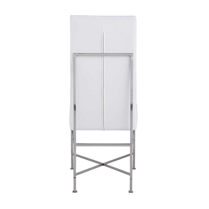Chaise d'appoint contemporaine Somette avec cadre en acier, ensemble de 2