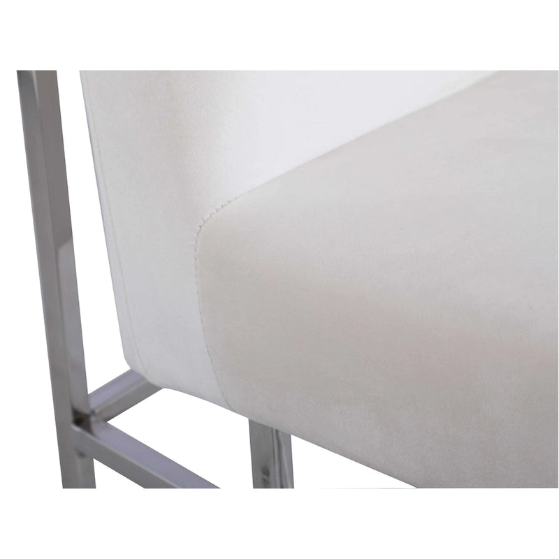 Chaise d'appoint contemporaine Somette avec cadre en acier, ensemble de 2
