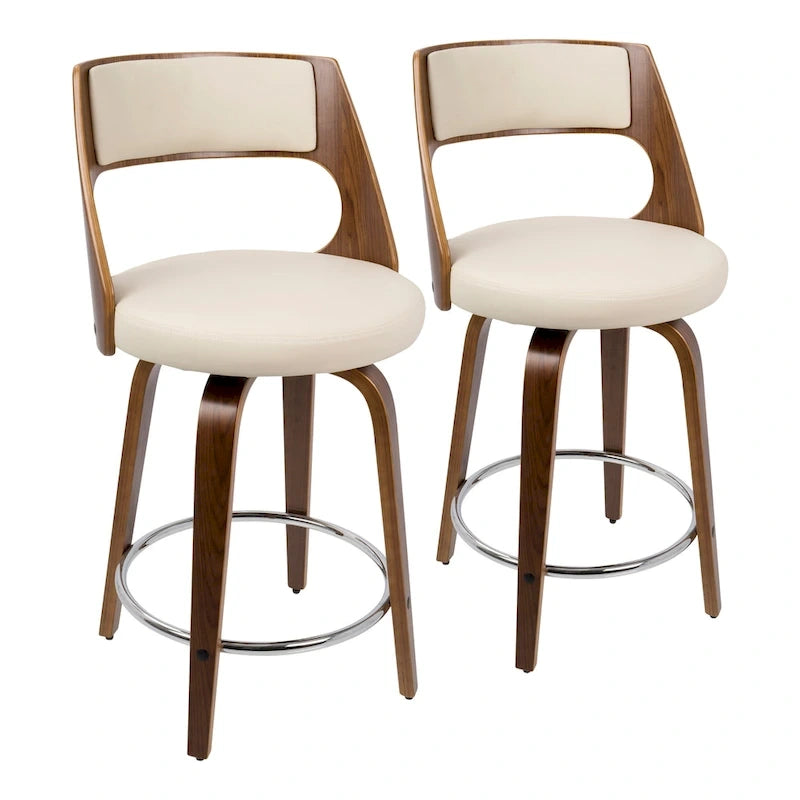 Tabouret de comptoir moderne du milieu du siècle (Lot de 2)
