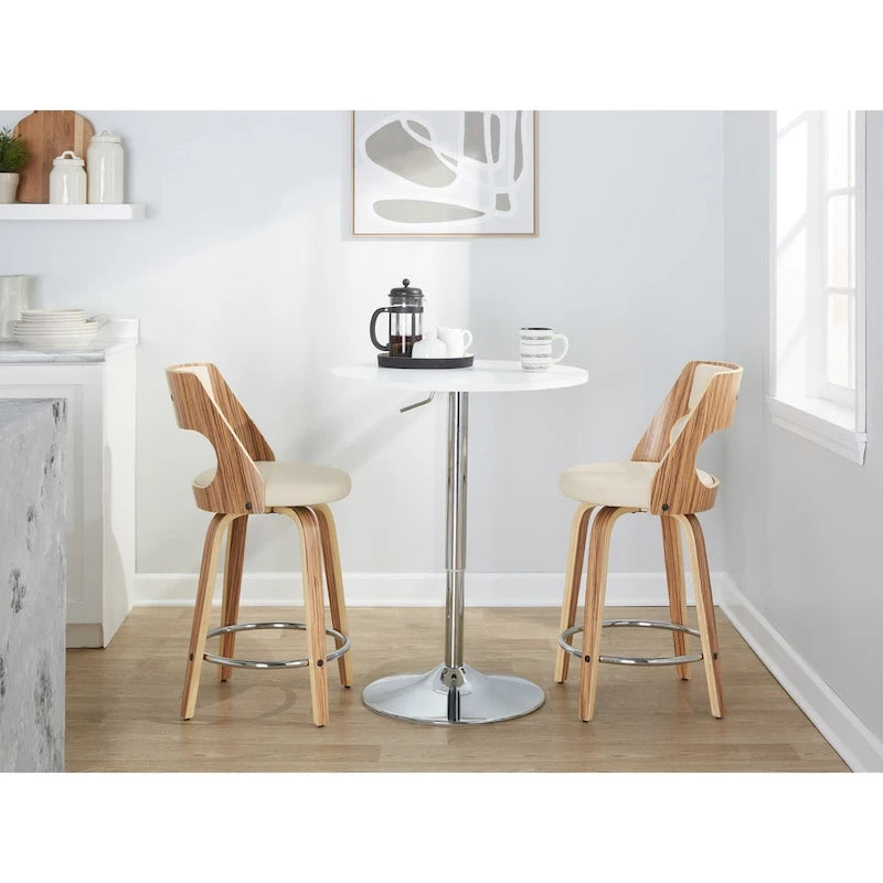 Tabouret de comptoir moderne du milieu du siècle (Lot de 2)