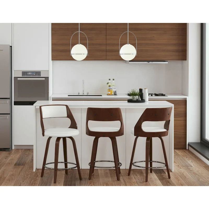Tabouret de comptoir moderne du milieu du siècle (Lot de 2)