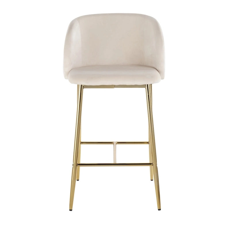 Tabourets de bar en velours (lot de 2)