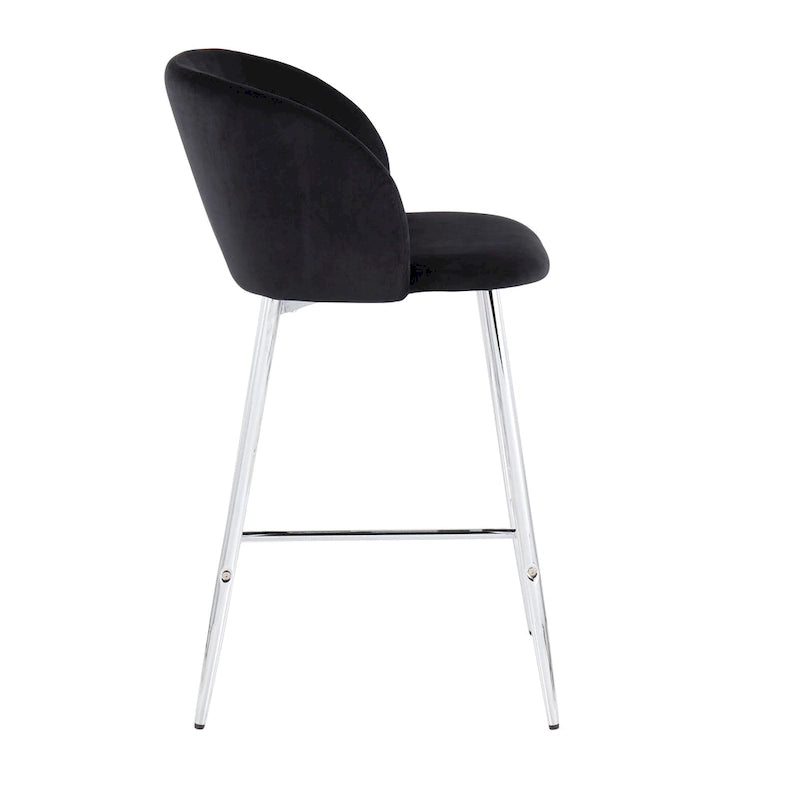 Tabourets de bar en velours (lot de 2)
