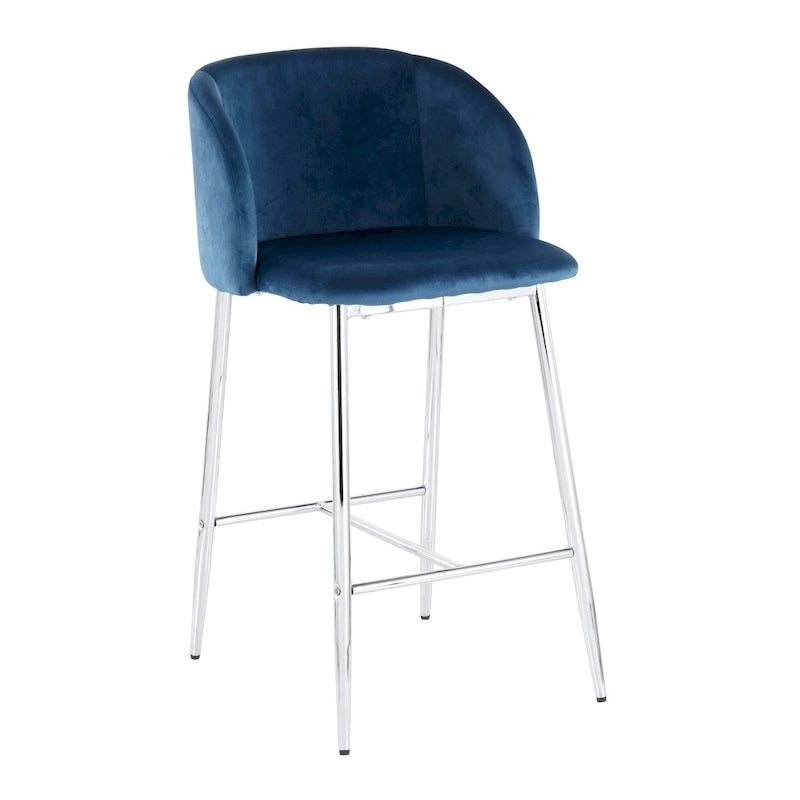 Tabourets de bar en velours (lot de 2)