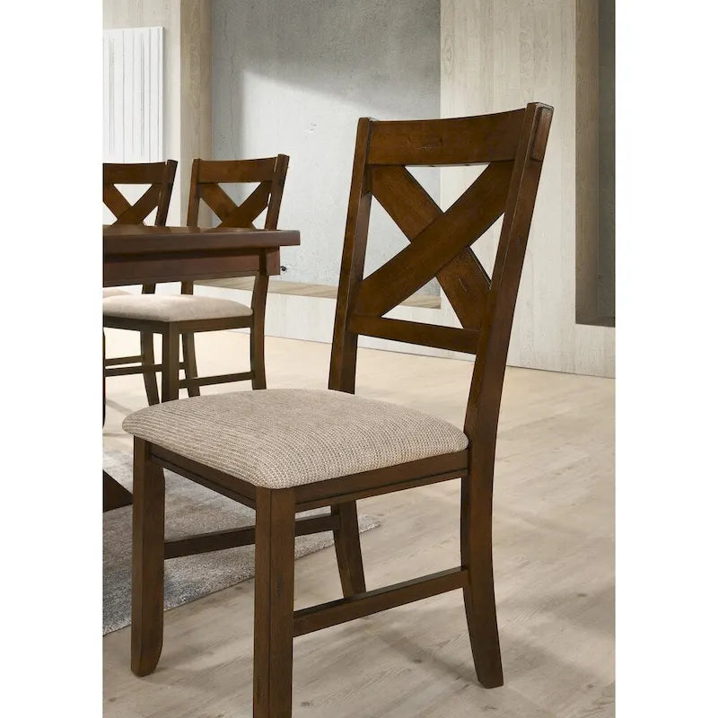 Chaises de salle à manger en bois massif (lot de 2)