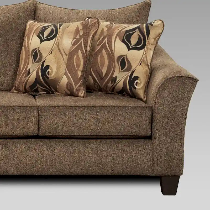 Causeuse en tissu à dossier moelleux