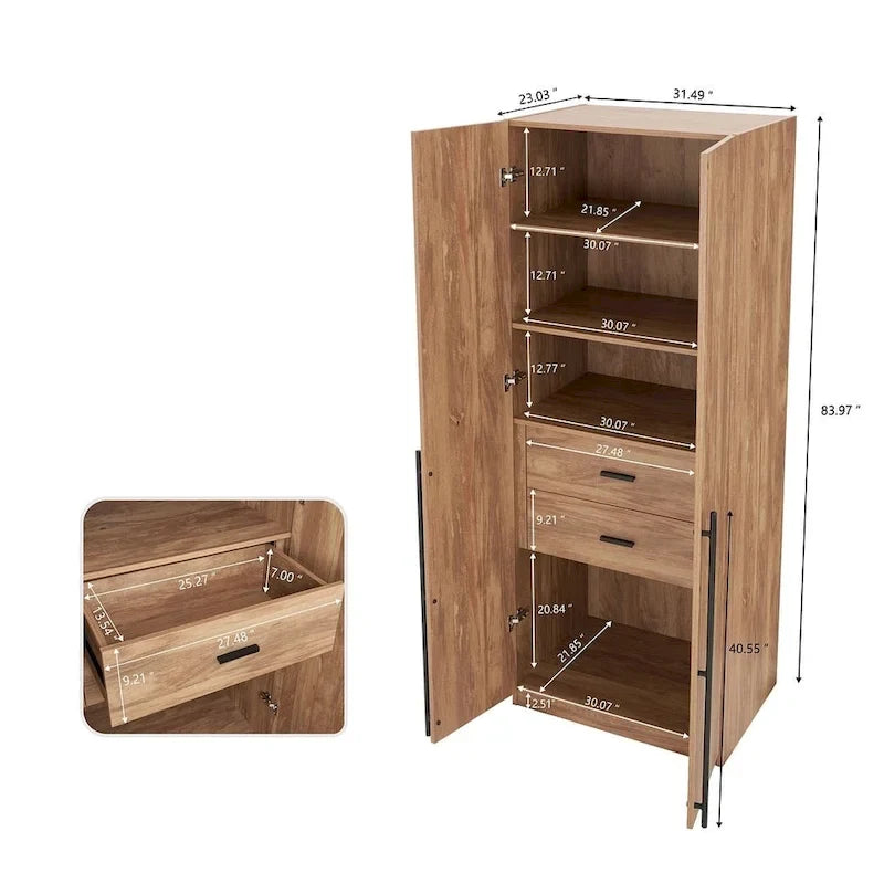 Armoire modulaire moderne autoportante en trois parties