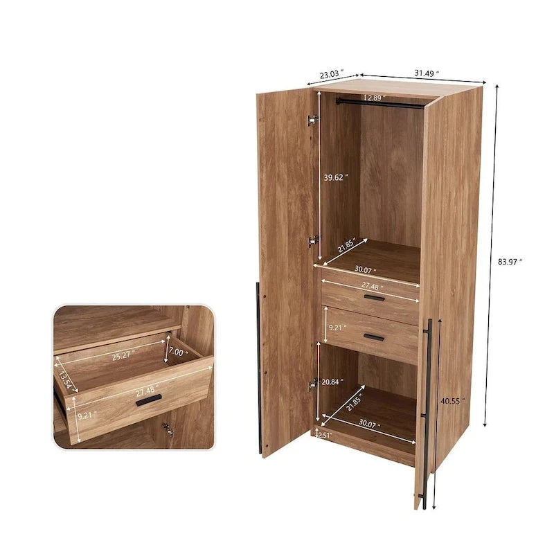 Armoire modulaire moderne autoportante en trois parties