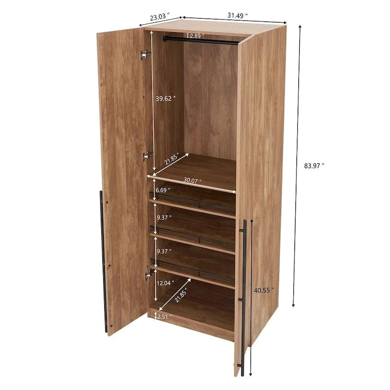 Armoire modulaire moderne autoportante en trois parties