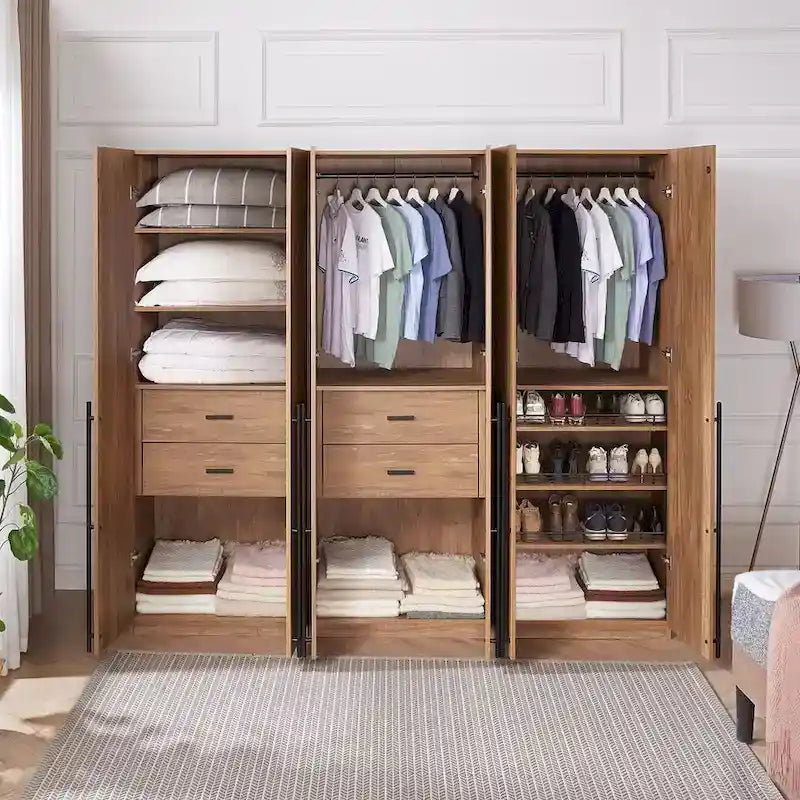 Armoire modulaire moderne autoportante en trois parties