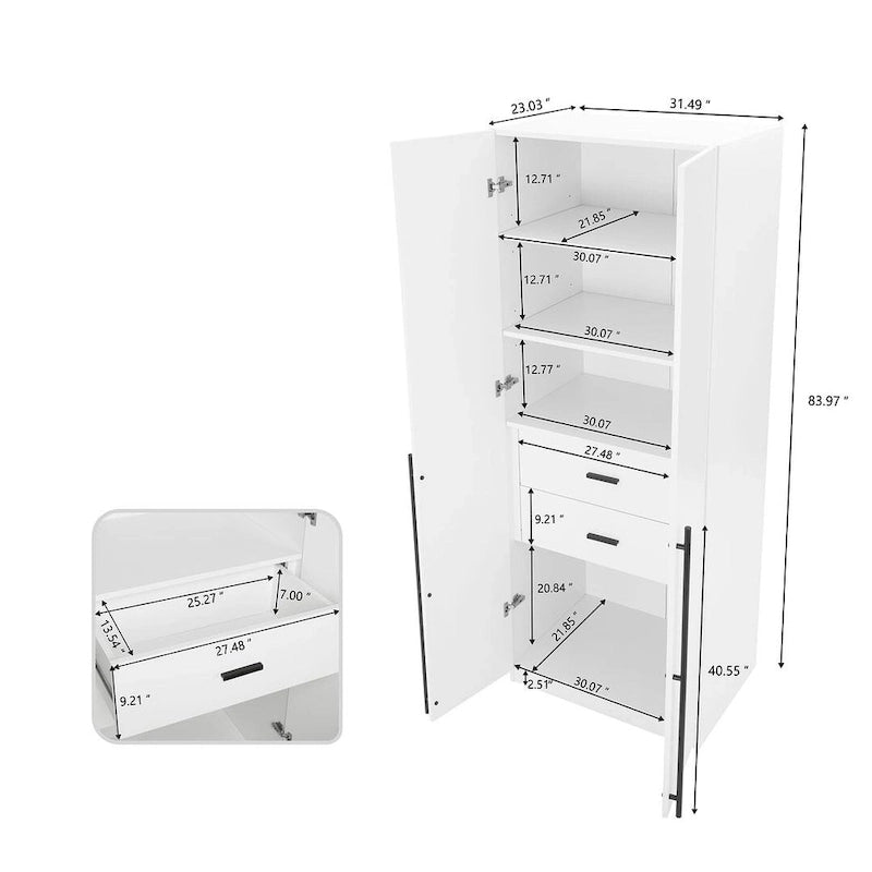 Armoire modulaire moderne autoportante en trois parties