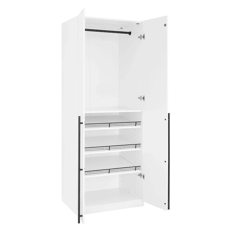 Armoire modulaire moderne autoportante en trois parties