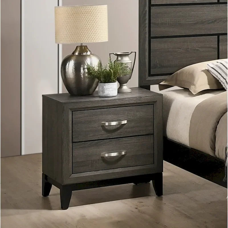 Ensemble de chambre, comprenant un lit, une coiffeuse, un miroir et une table de chevet.