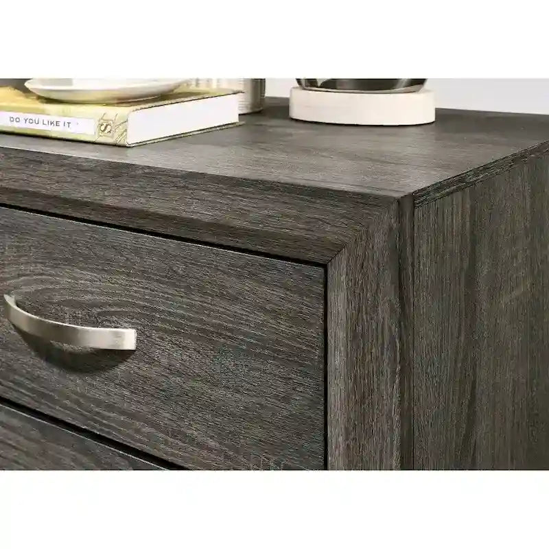 Ensemble de chambre, comprenant un lit, une coiffeuse, un miroir et une table de chevet.