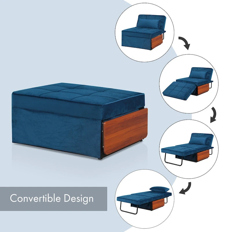 Pouf/canapé-lit convertible modulaire