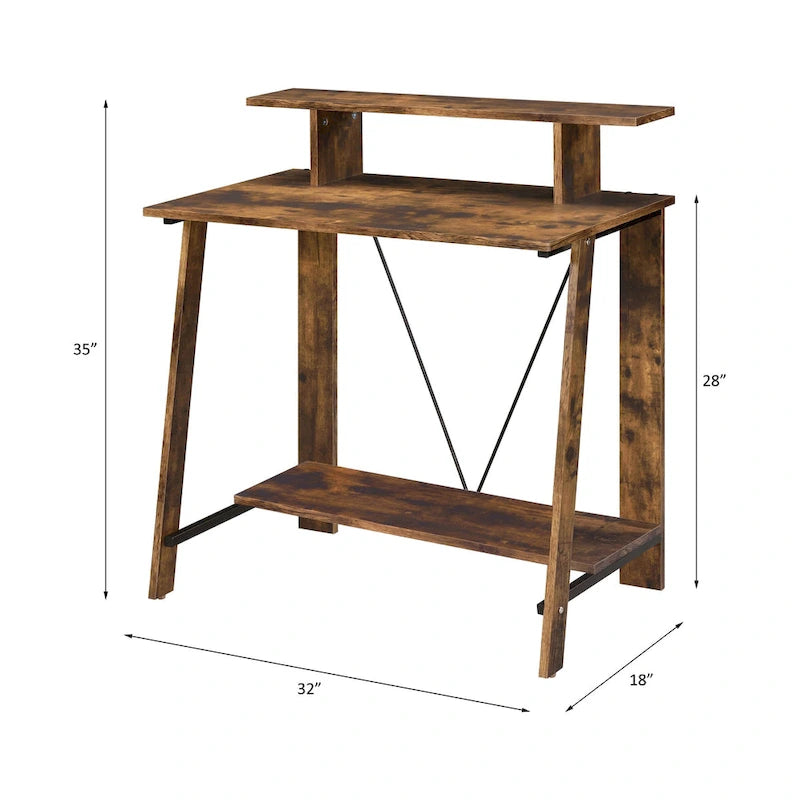 Bureau, chêne vieilli et noir