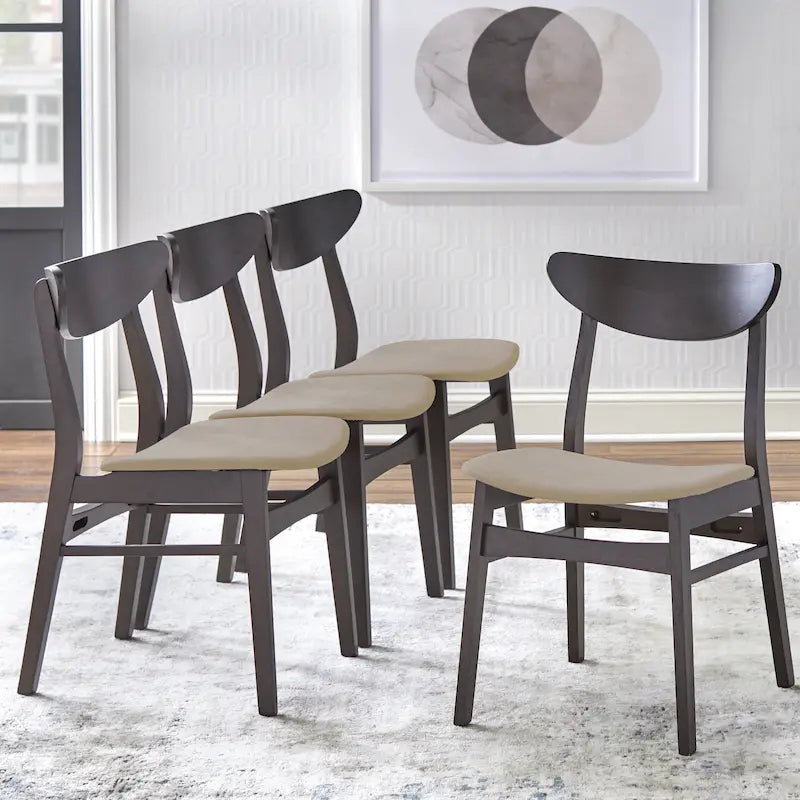 Chaise de salle à manger en bois massif Parlin Simple Living (lot de 4)