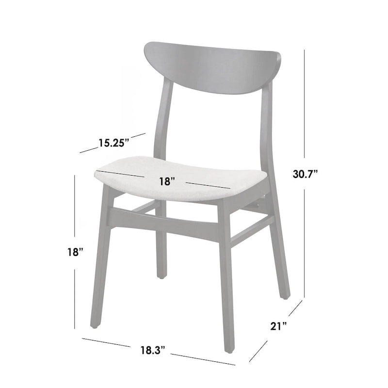 Chaise de salle à manger en bois massif Parlin Simple Living (lot de 4)